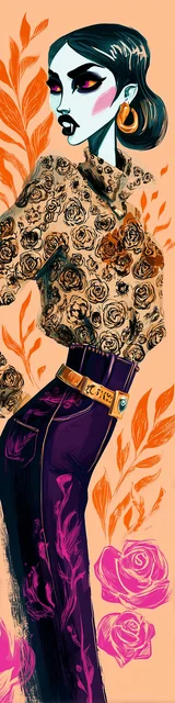 Free colorful bookmark featuring a sideways-standing vampire figure